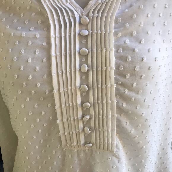 Brixton Ivy Cream Embroidered Blouse Long Sleeve Shirt Women's Size Medium - Picture 6 of 10